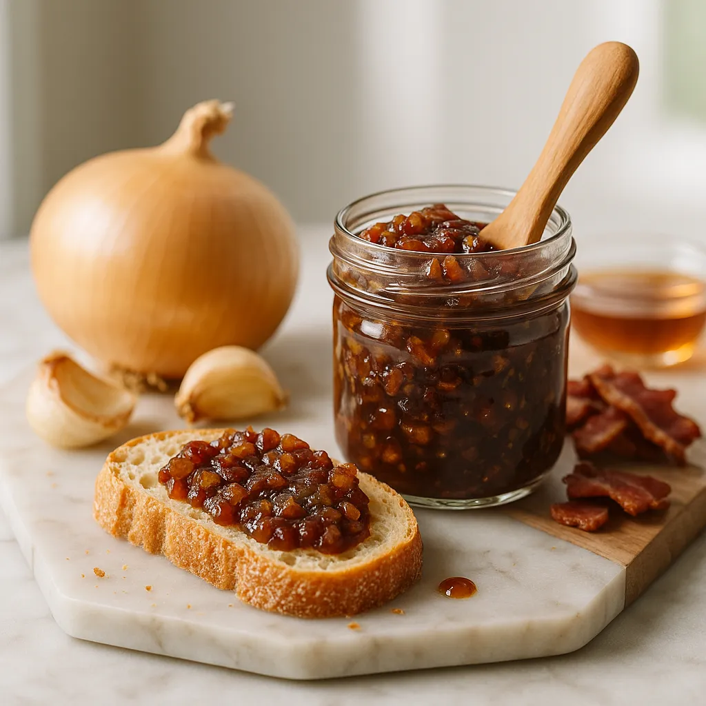 Bacon Onion and Roasted Garlic Jam