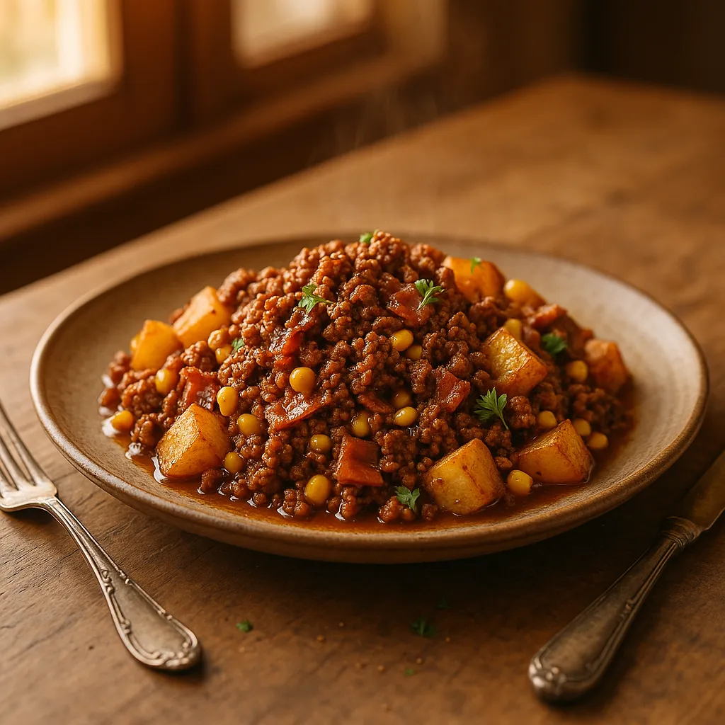 BBQ Ground Beef and Potato Crockpot