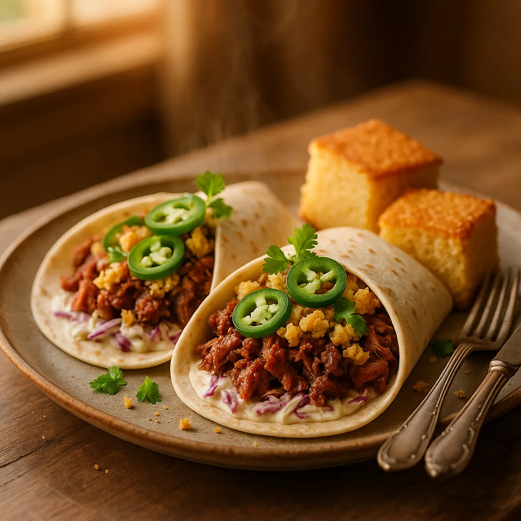 BBQ Pork Shoulder Chipotle Slaw Wrap