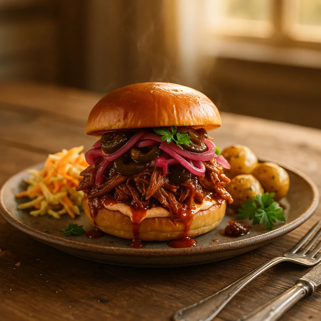 BBQ Ranch Pulled Pork Sandwich