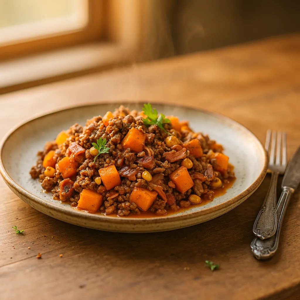 BBQ Sweet Potato Beef and Pork Shoulder
