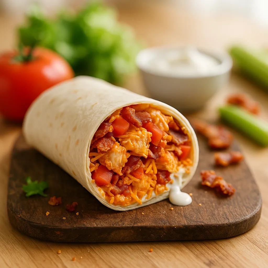 Buffalo Chicken Bacon Ranch Wrap