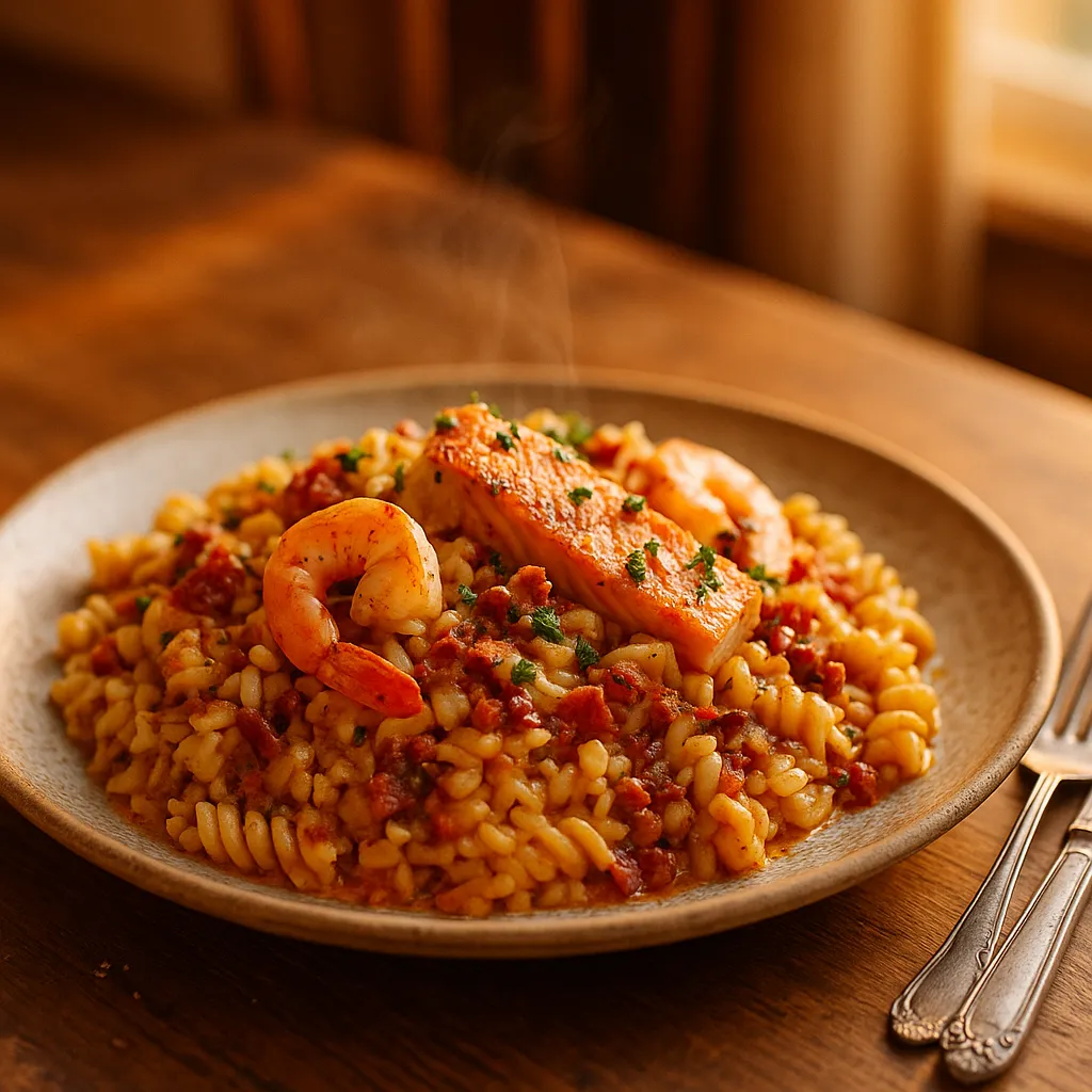 Cajun Tuscan Salmon Pasta