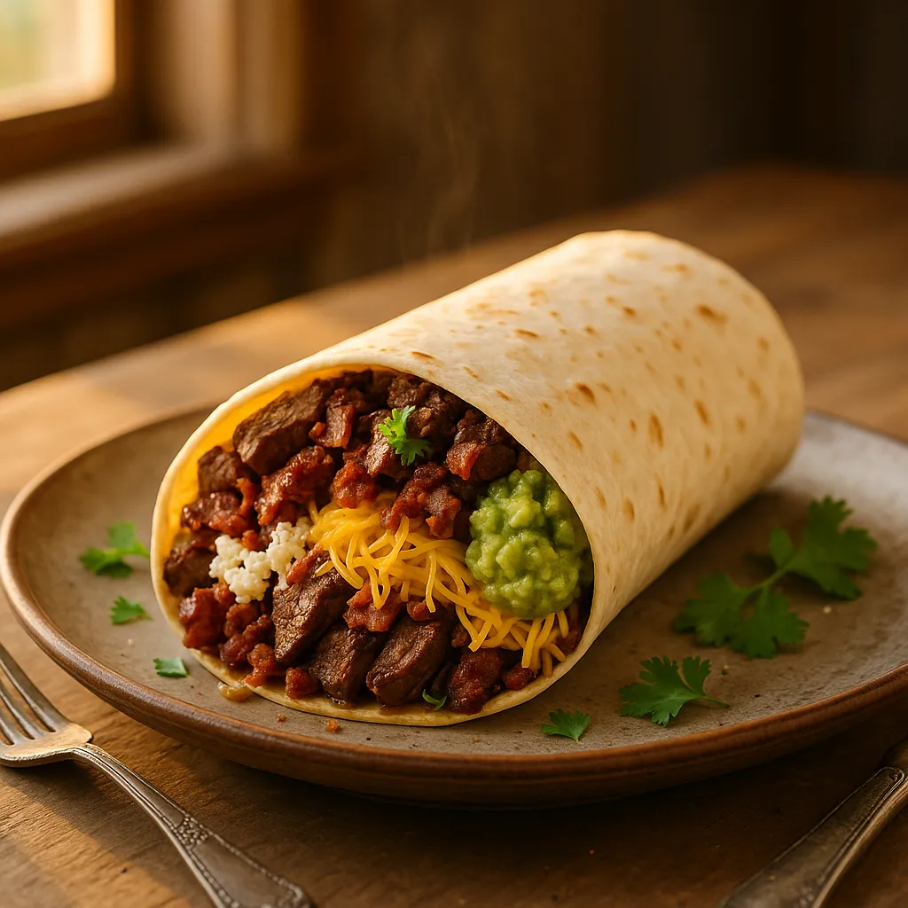 Carne Asada Chimmichuri Burrito