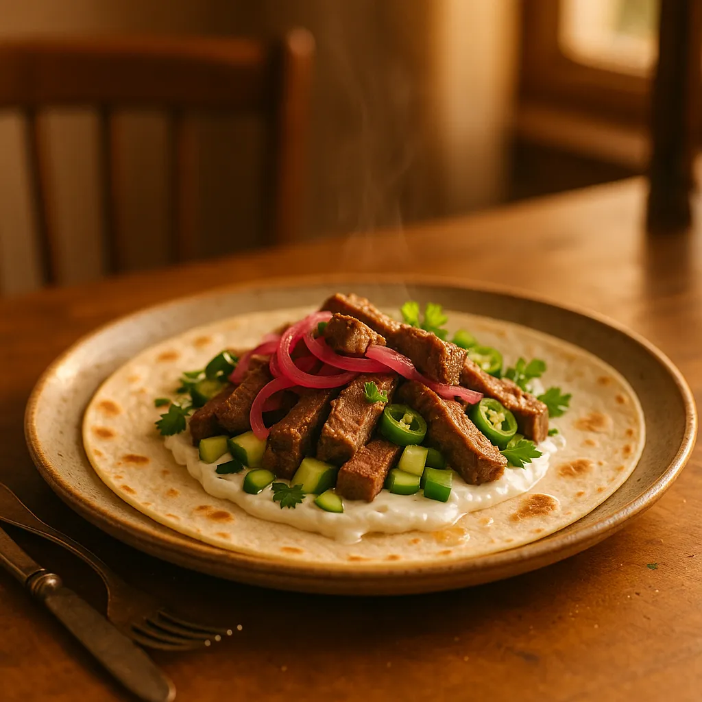 Carne Asada Tzatziki Wrap