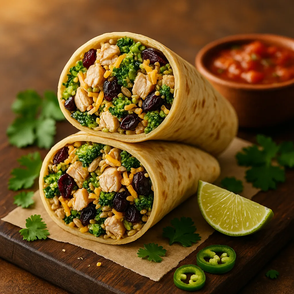 Chicken Broccoli Salad Wrap