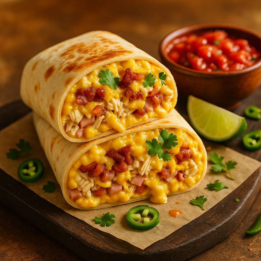 Chicken Pot Pie Burrito