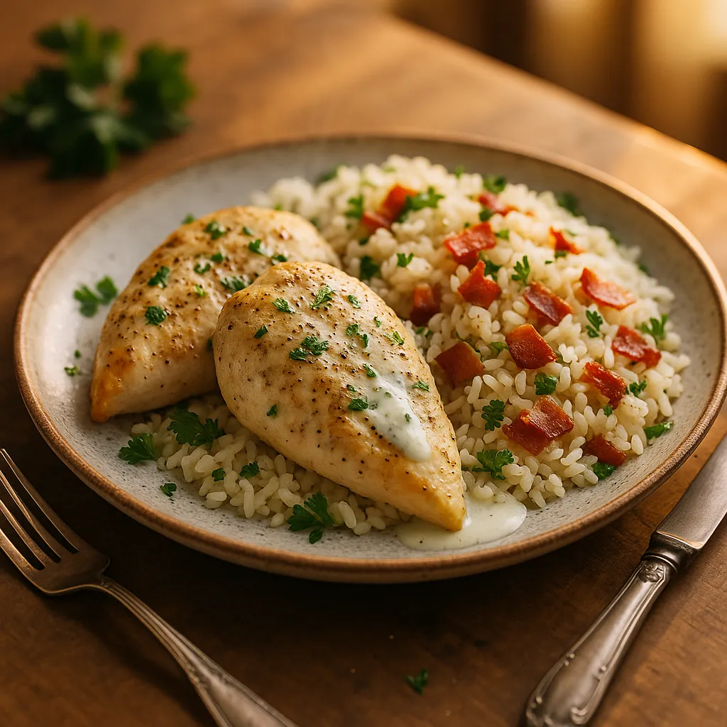 Cold Lemon Pepper Chicken Tzatziki Rice
