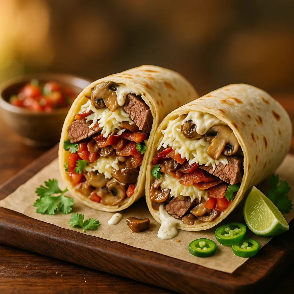 Creamy Horseradish Steak Burrito
