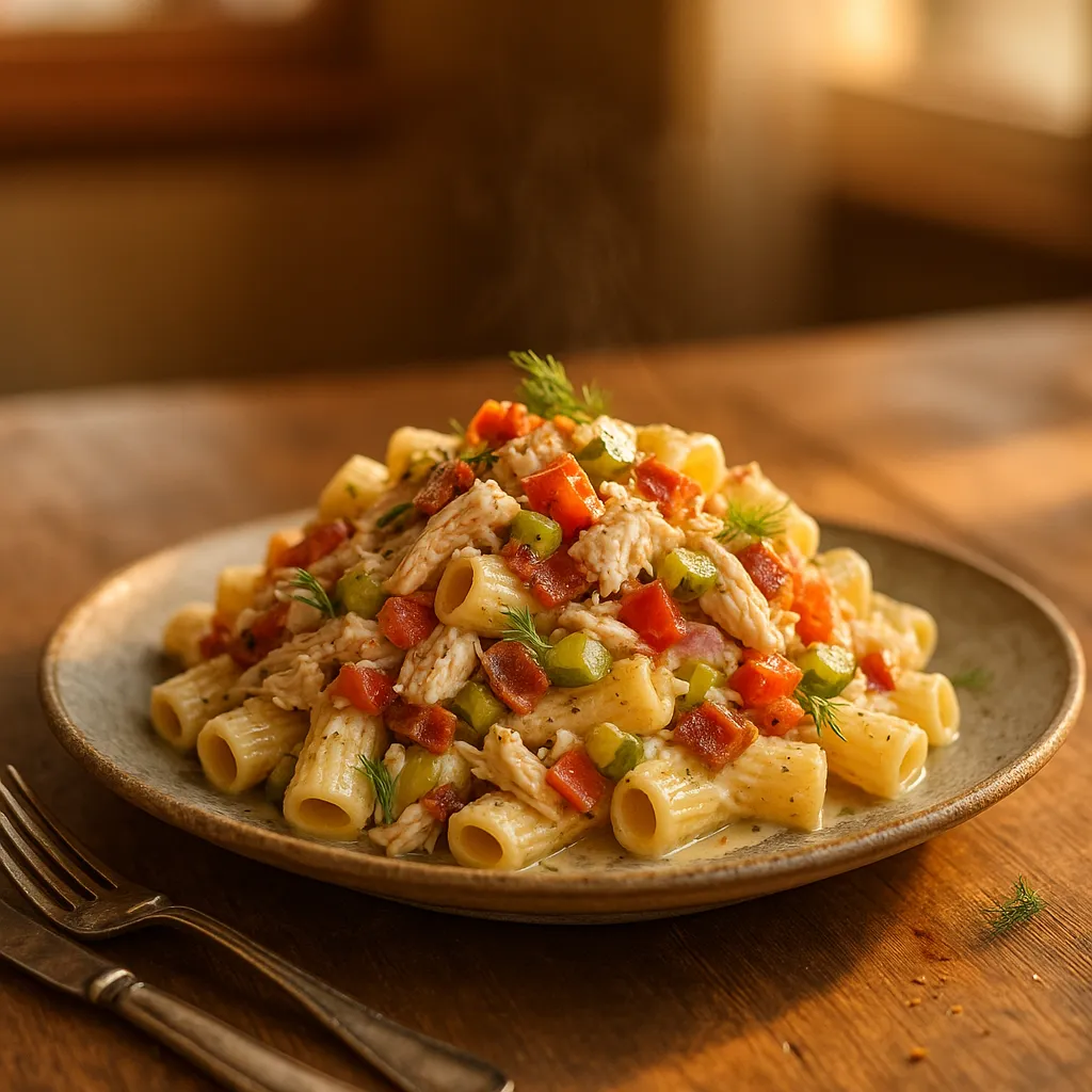 Dill Chicken Bacon Ranch Pasta