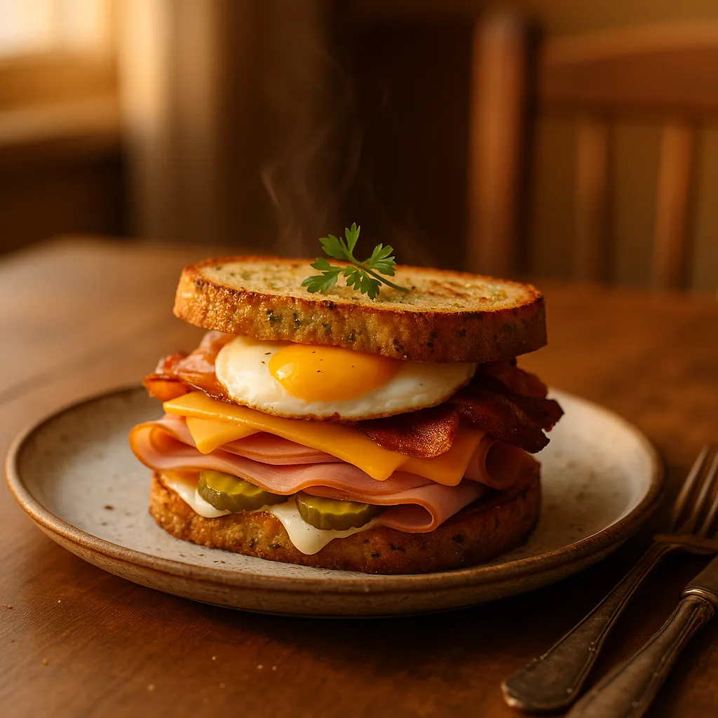 Ham, Egg and Cheese Sandwich