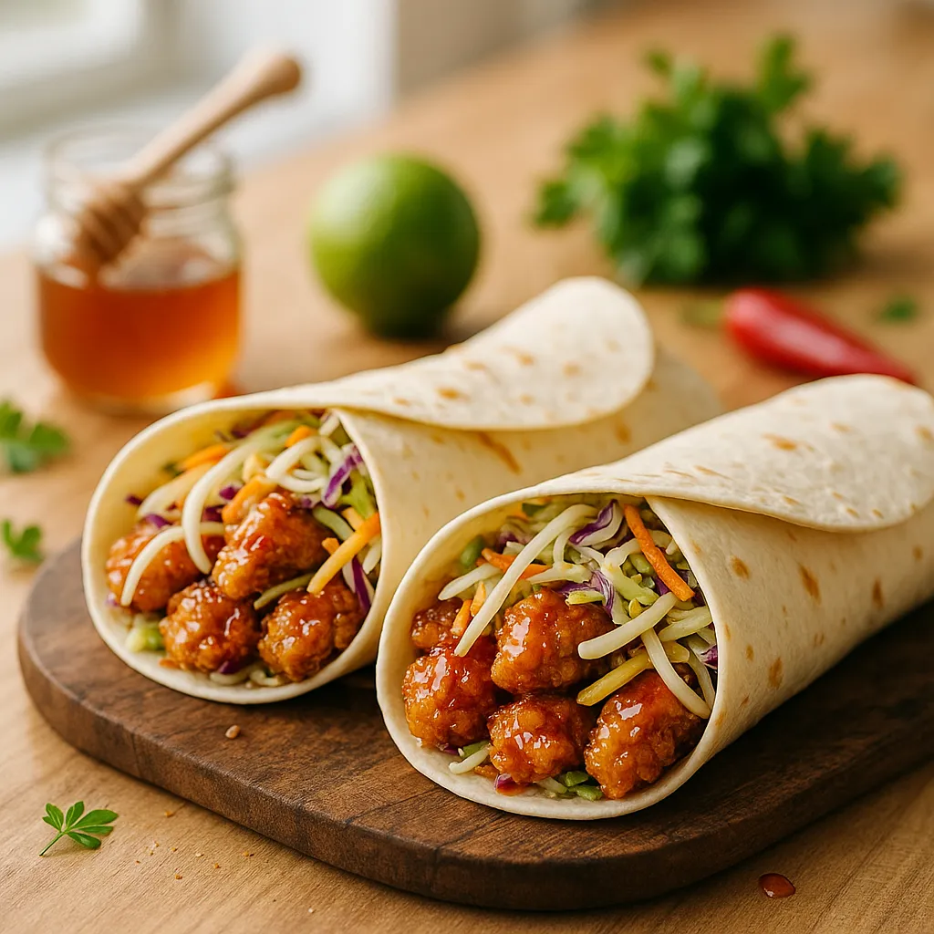 Honey Chili Garlic Chicken Wrap