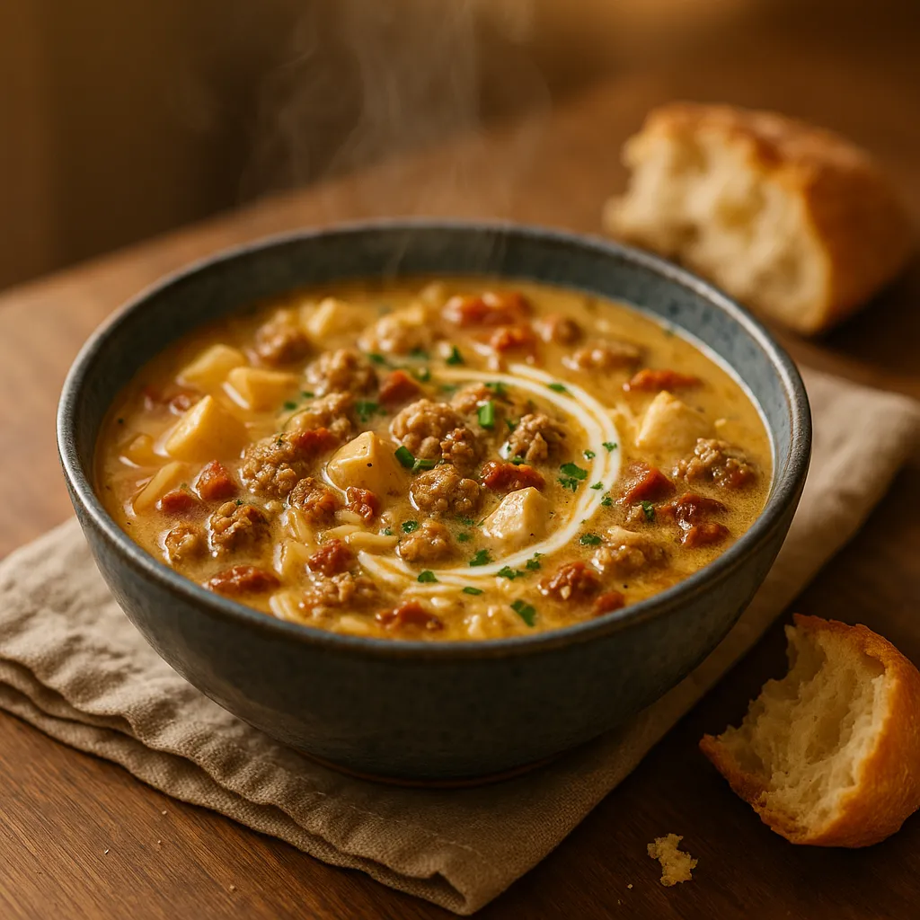 Italian Creamy Chicken Pasta Kinda Soup