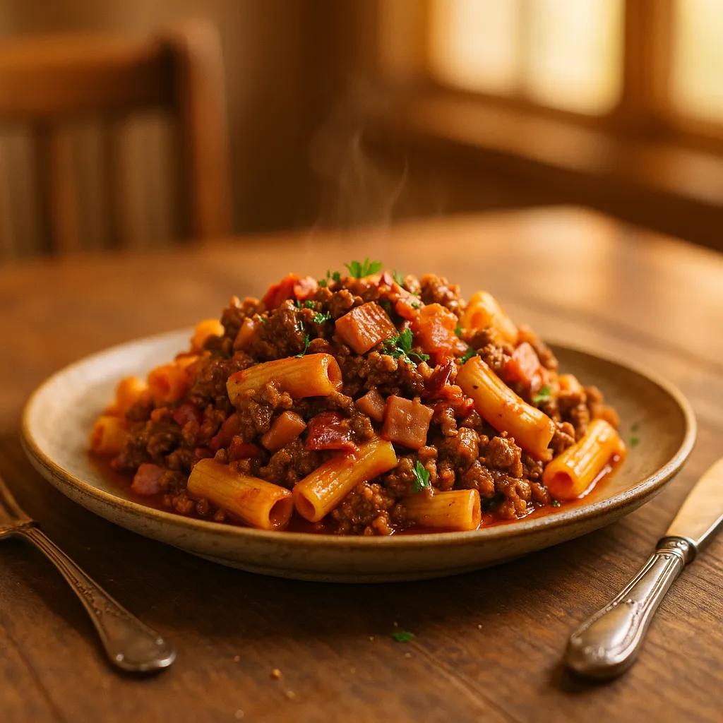 Meat Lovers Pizza Pasta Crockpot