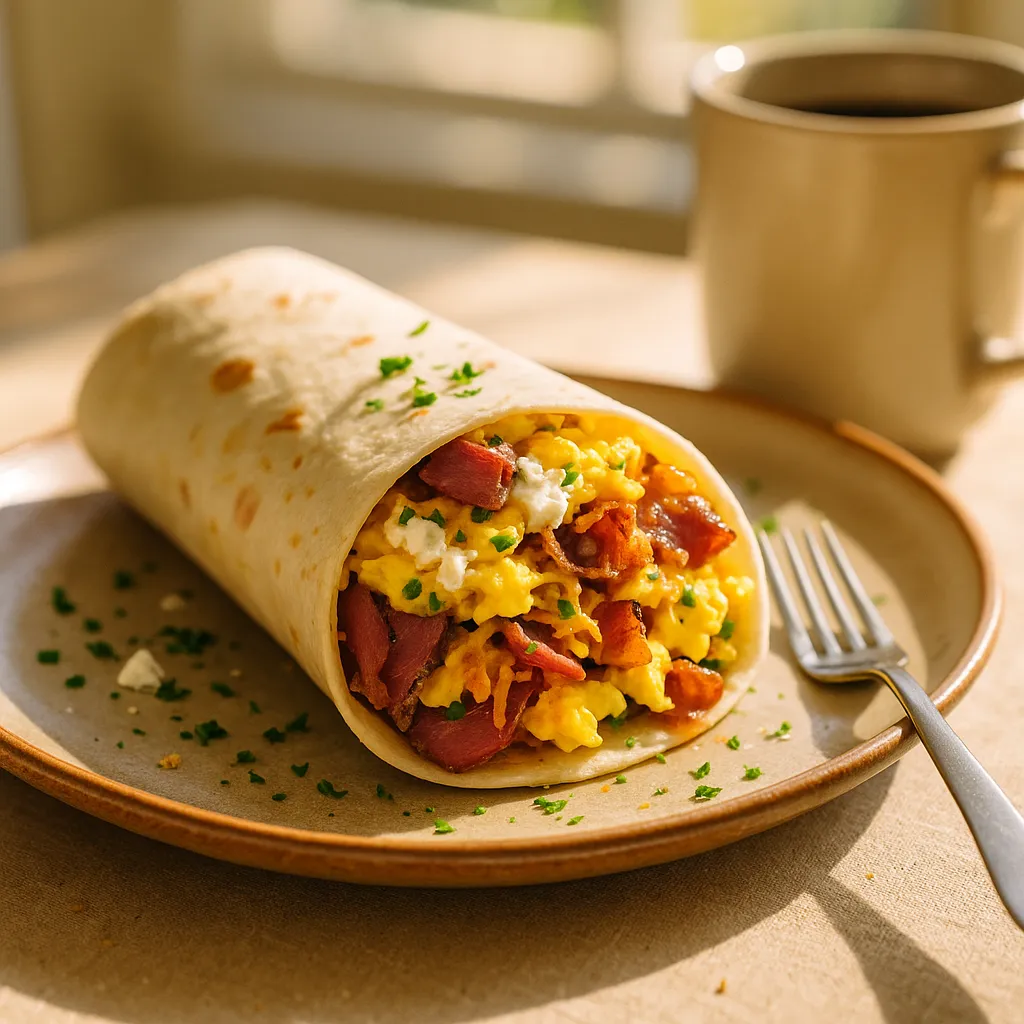 Pastrami Breakfast Burrito