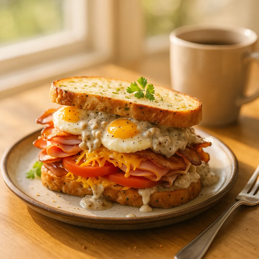 Sausage Gravy Breakfast Sandwich