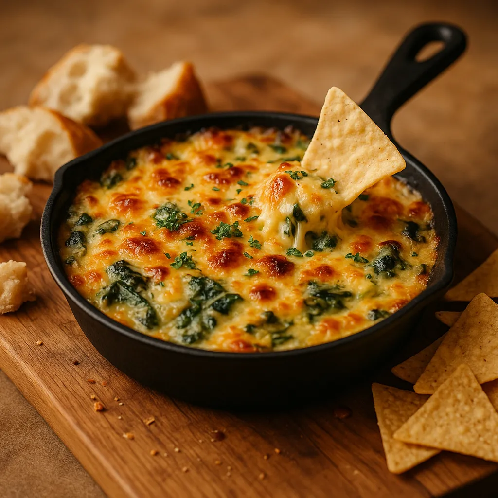 Smoked 5 Cheese Spinach Artichoke Dip