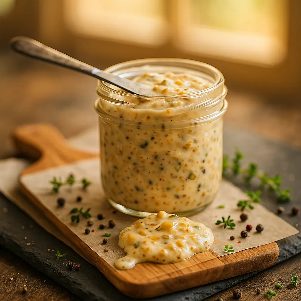 White Whole Grain Burger Sauce