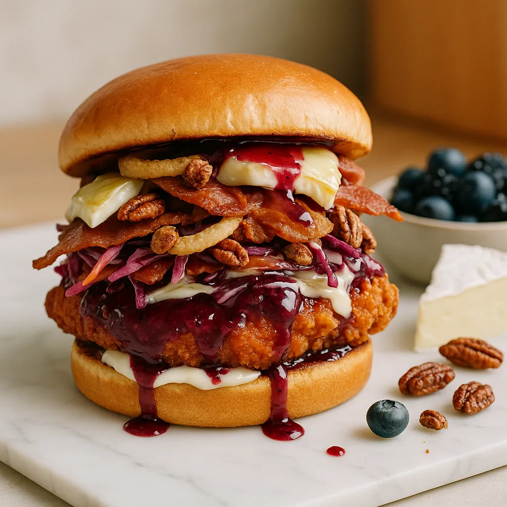 Berry Bacon Brie BBQ Chicken Sandwich