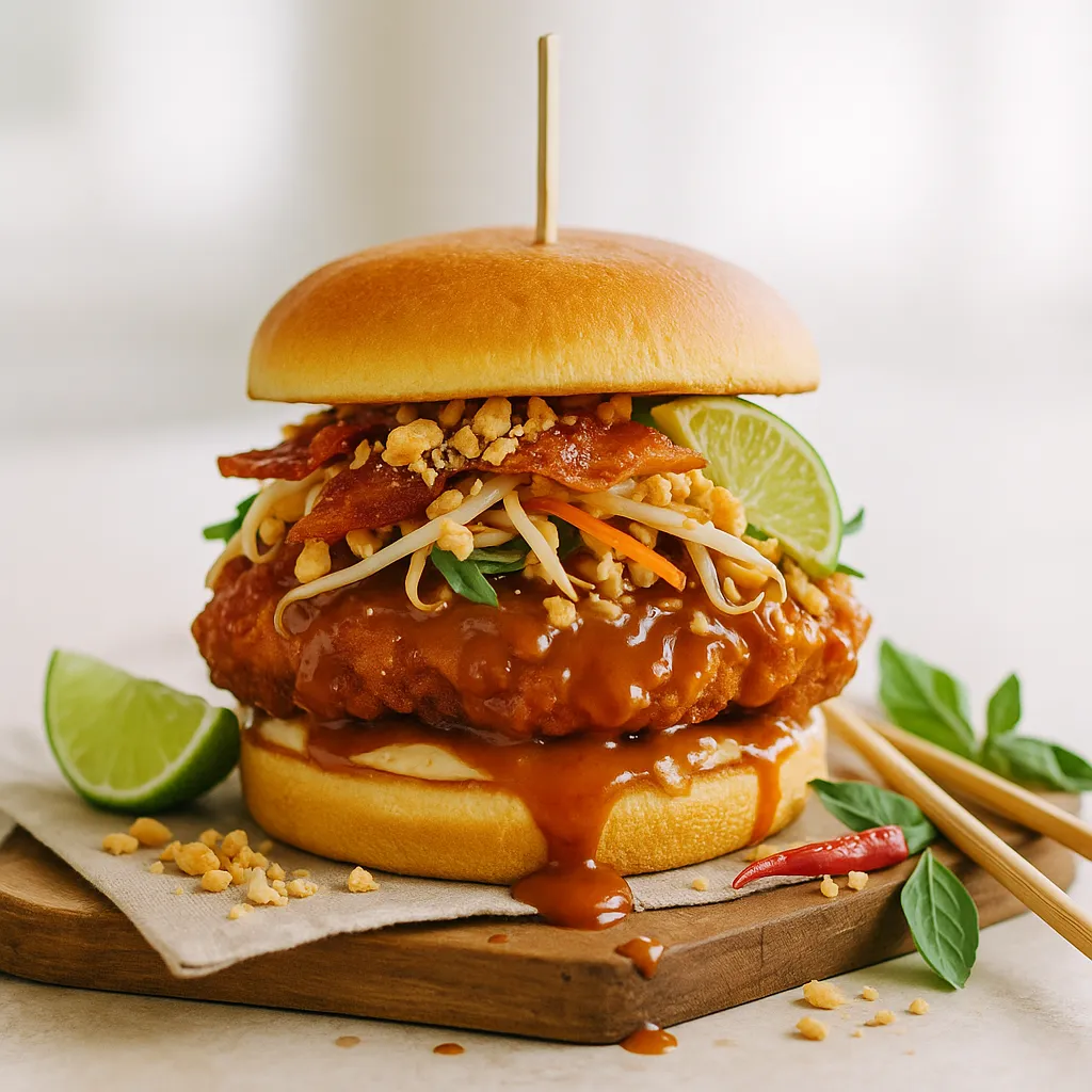 Pad Thai Peanut Chicken Sandwich