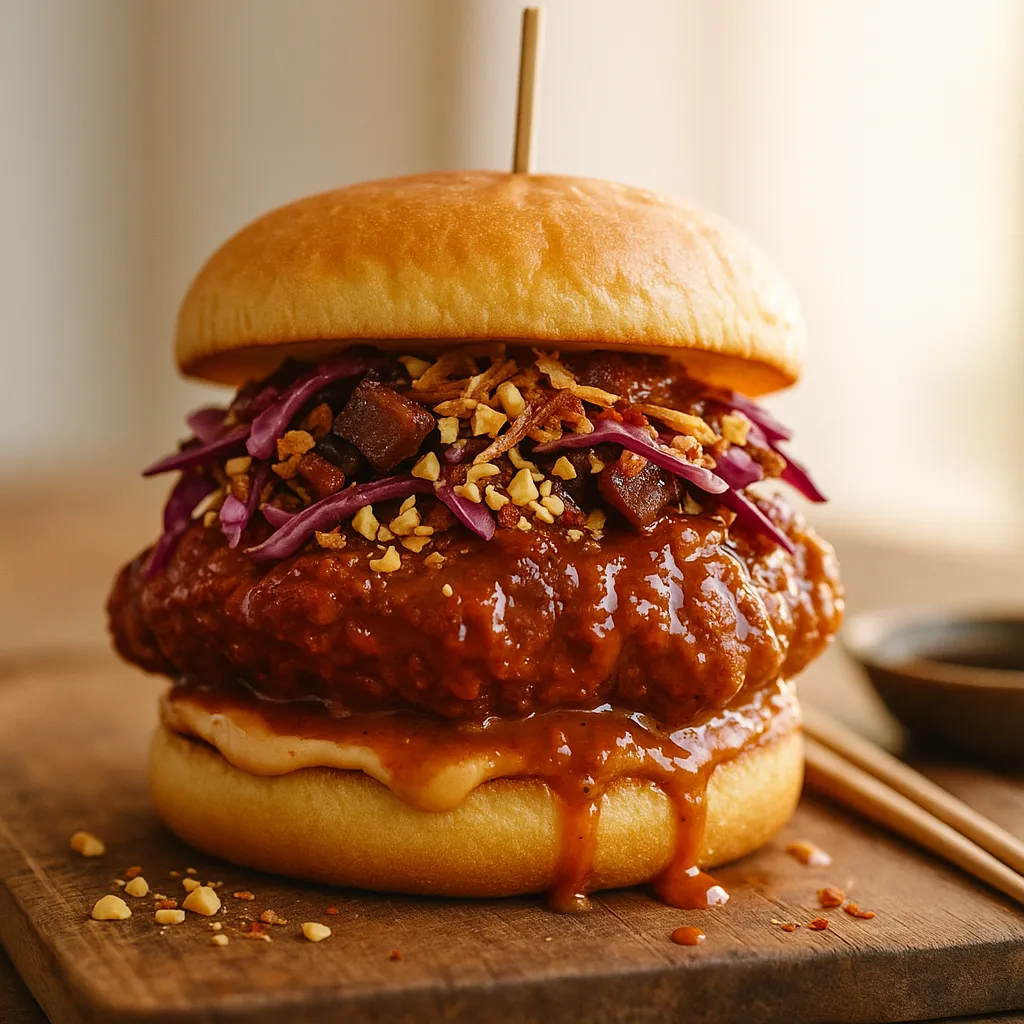 Chinese Peanut Butter Chicken Sandwich