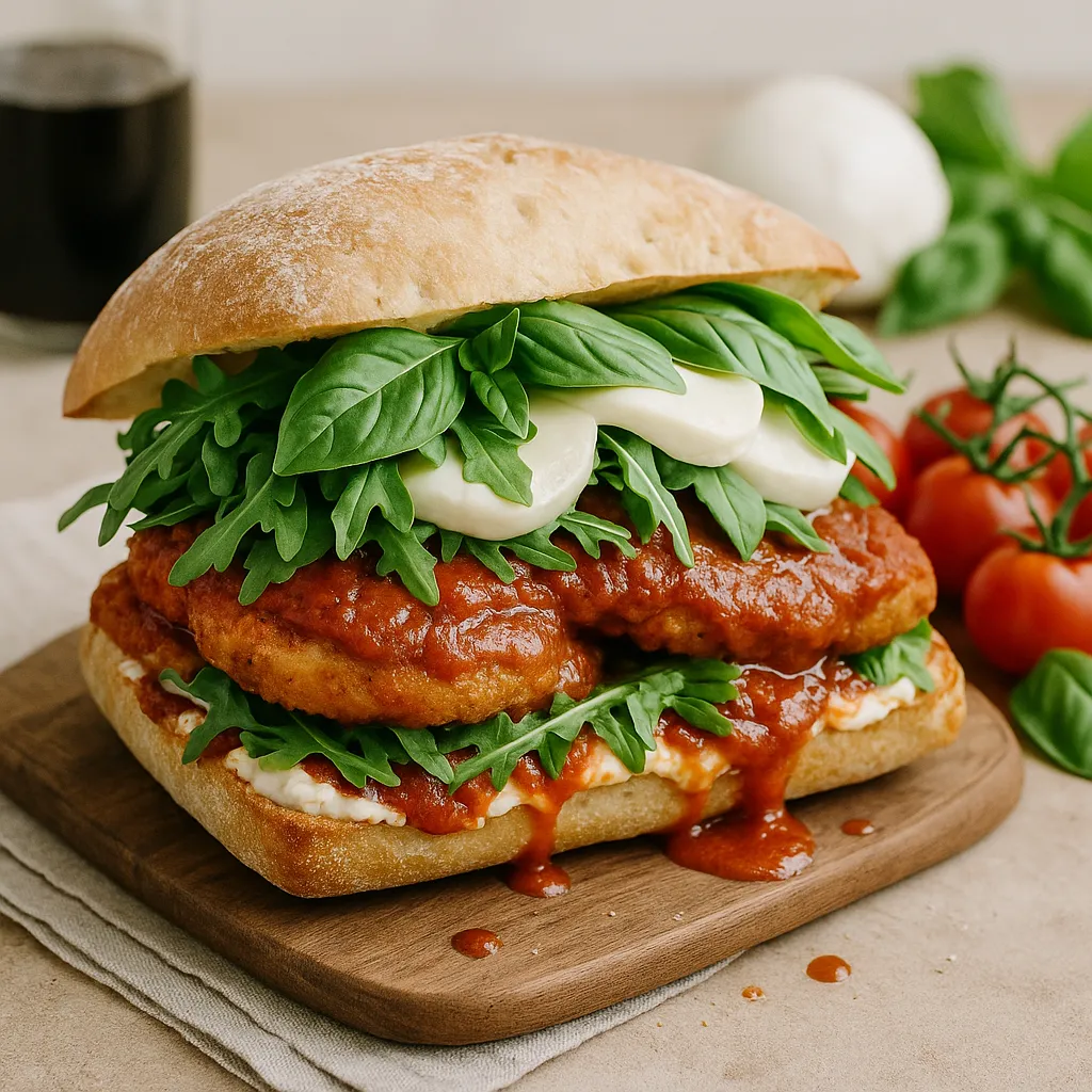 Tomato Basil Mozzarella Chicken Sub - Warm Caprese