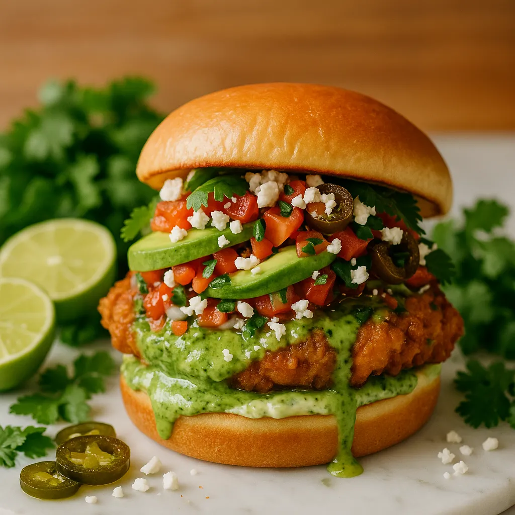 Cilantro Lime Chicken Sandwich - Bright & Herbaceous