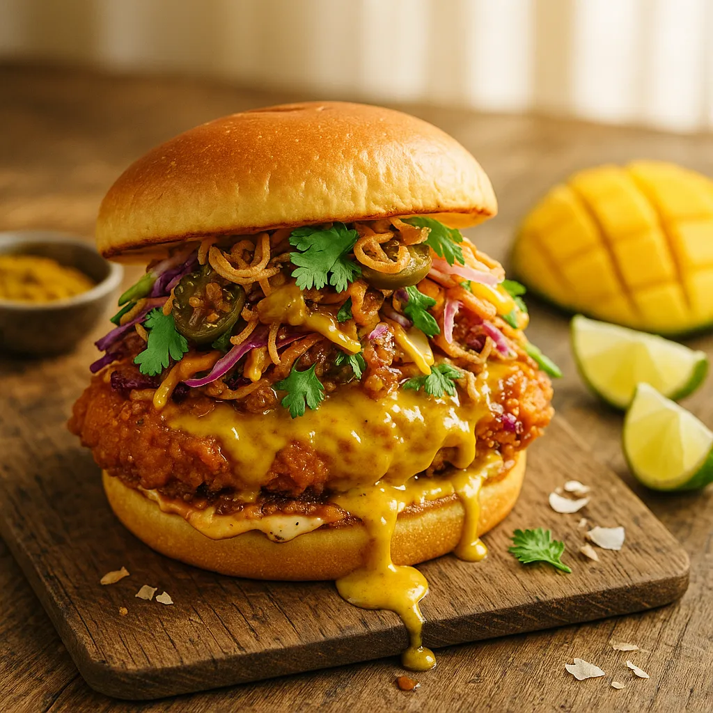 Caribbean Curry Chicken Sandwich