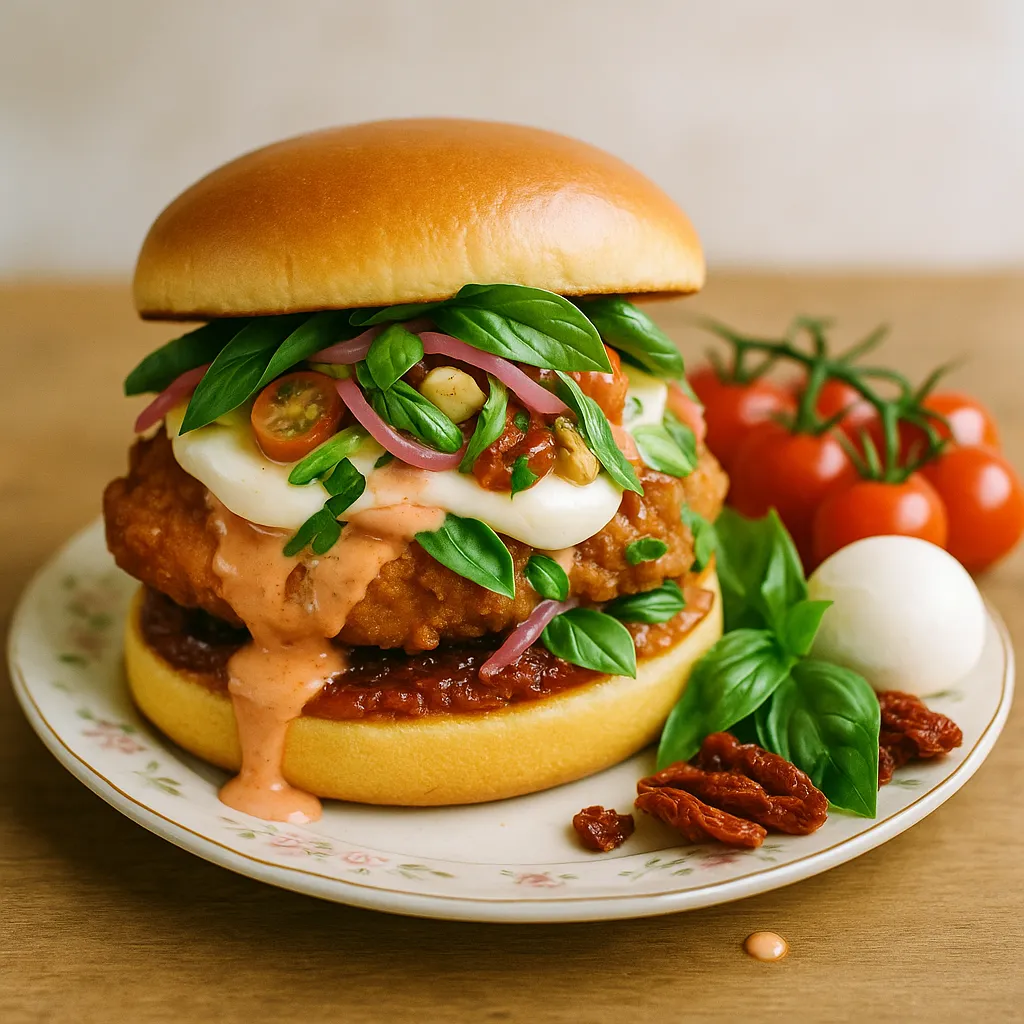 Tomato Cream Chicken Sandwich - Fresh Basil & Mozzarella