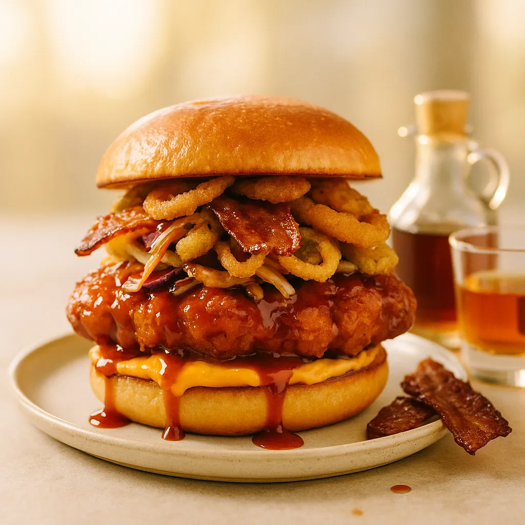 Maple Bourbon Bacon BBQ Chicken Sandwich